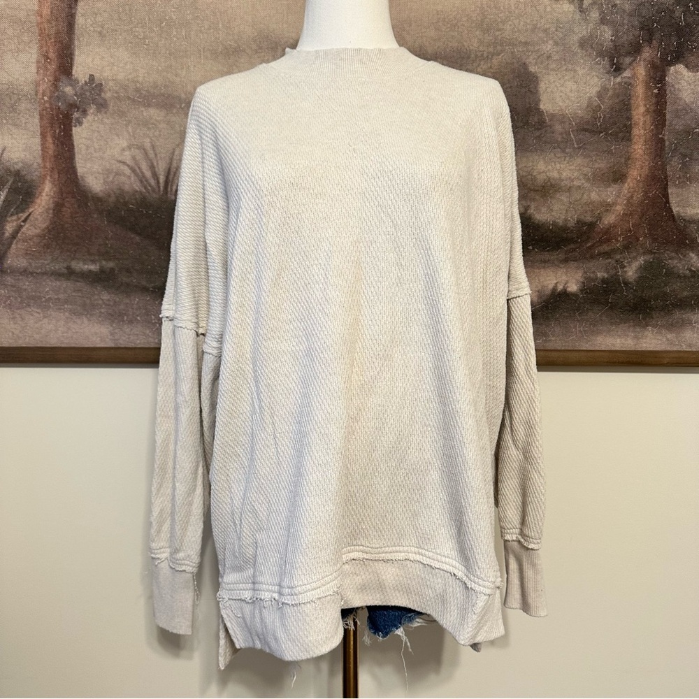 Aerie Cream Cowl Neck Sweater